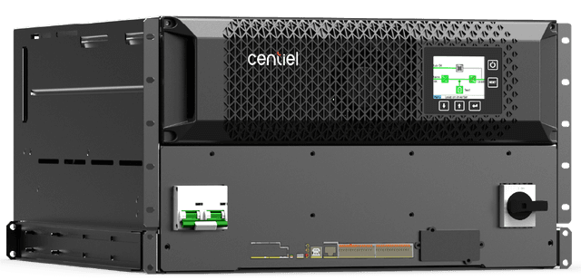 Cenurel UPS system and technician in server room